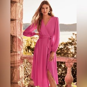 New w/ tag Ever New Satin Wrap Dress